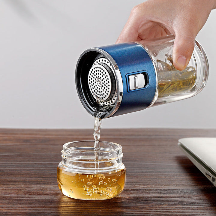 Lisslune | Double Glass Tea Infuser Thermos Bottle