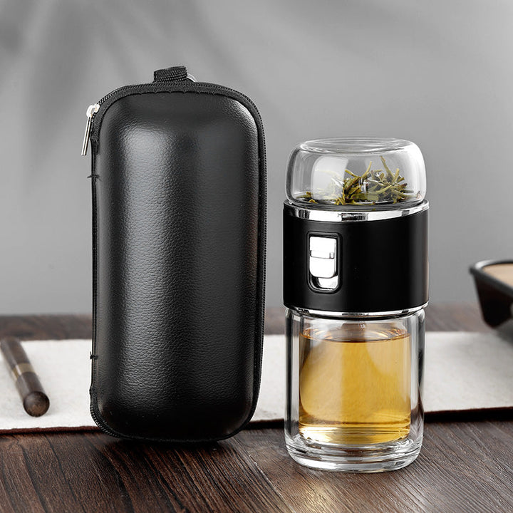 Lisslune | Double Glass Tea Infuser Thermos Bottle
