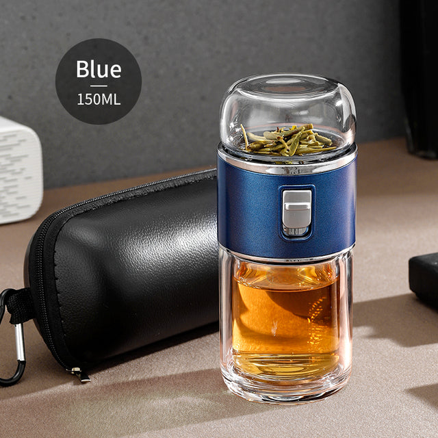 Lisslune | Double Glass Tea Infuser Thermos Bottle