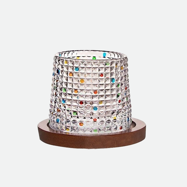 Lisslune | Harlequin Colorful painted glass mug
