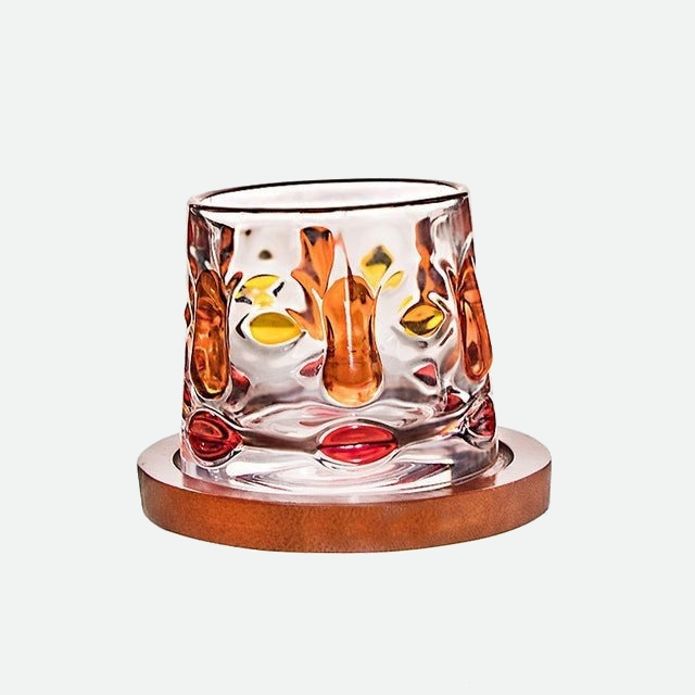 Lisslune | Harlequin Colorful painted glass mug