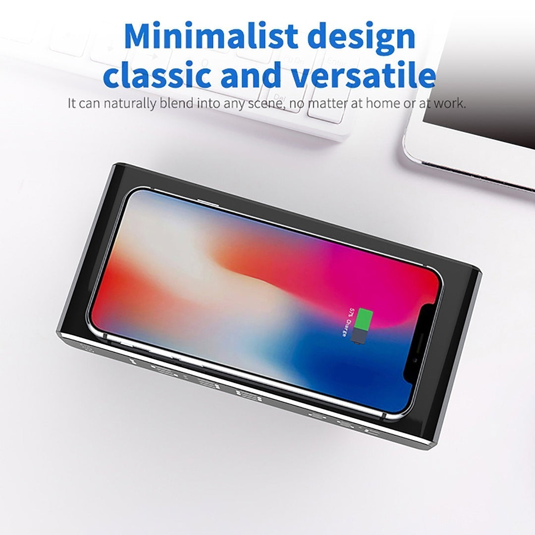 Lisslune | Smart Alarm Clock Charging Station – 2-in-1 Digital Alarm Clock with Magnetic Qi Charger