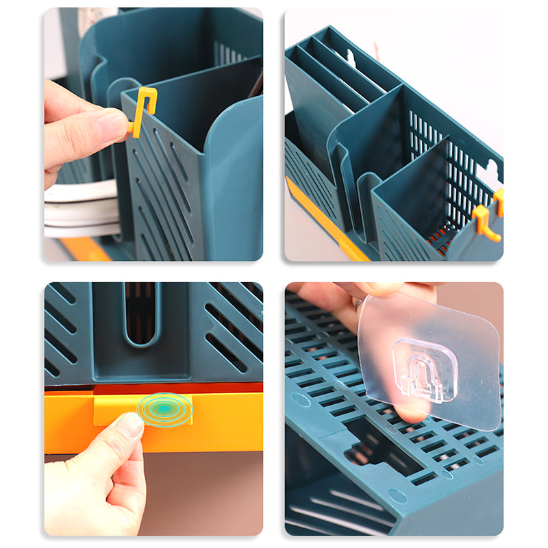 Lisslune | Wall-Mounted Kitchen Cutlery Drainer Storage