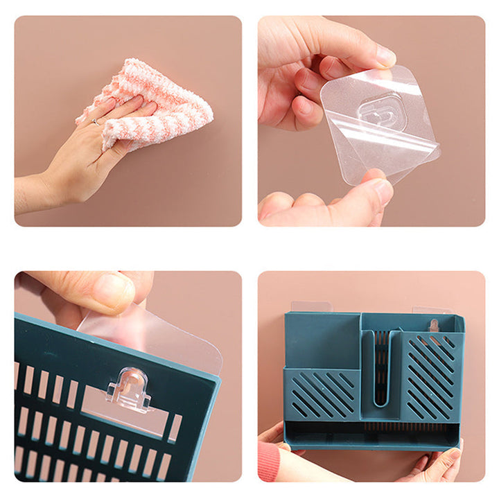 Lisslune | Wall-Mounted Kitchen Cutlery Drainer Storage