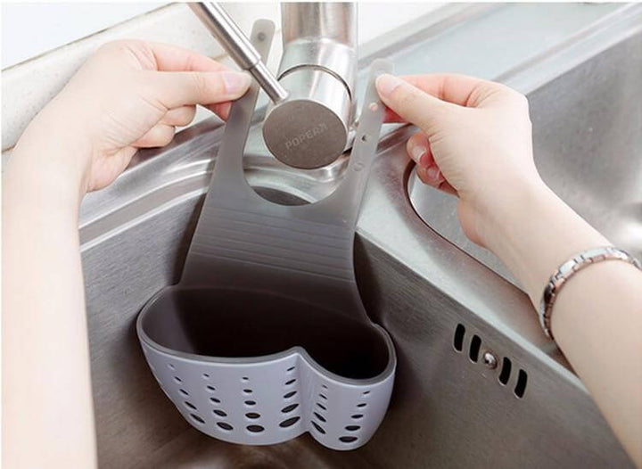 Lisslune | Useful Suction Cup Sink Shelf Soap Rack Kitchen