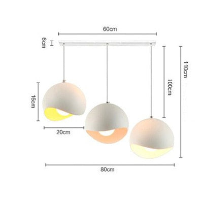 Lisslune | Modern Aluminum Eggshell Nordic Pendant Lamp