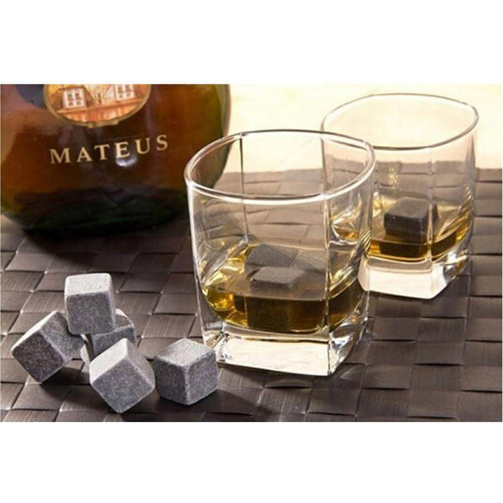 Lisslune | 9pcs/set Natural Whiskey Stones Home Bar Tools