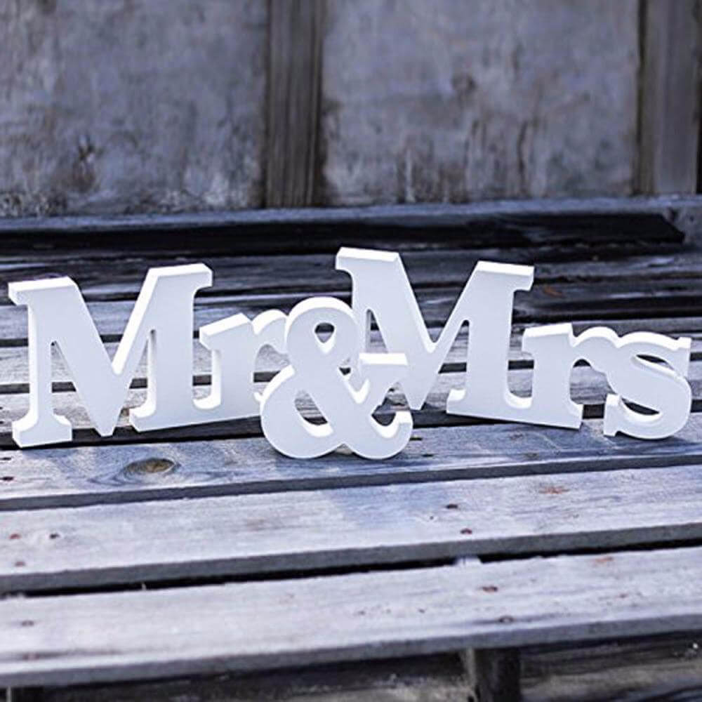 Lisslune | Mr & Mrs Wooden Letters for Wedding Decoration