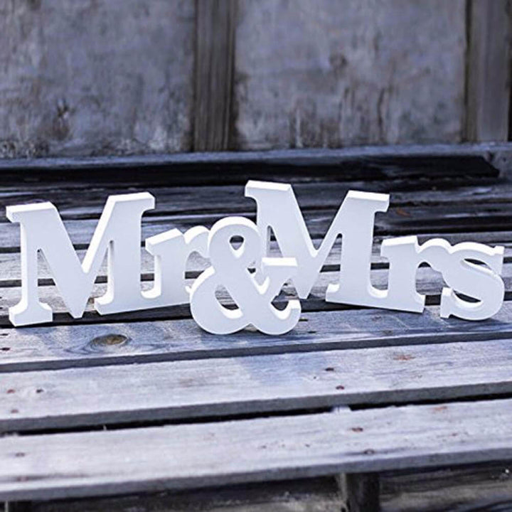Lisslune | Mr & Mrs Wooden Letters for Wedding Decoration