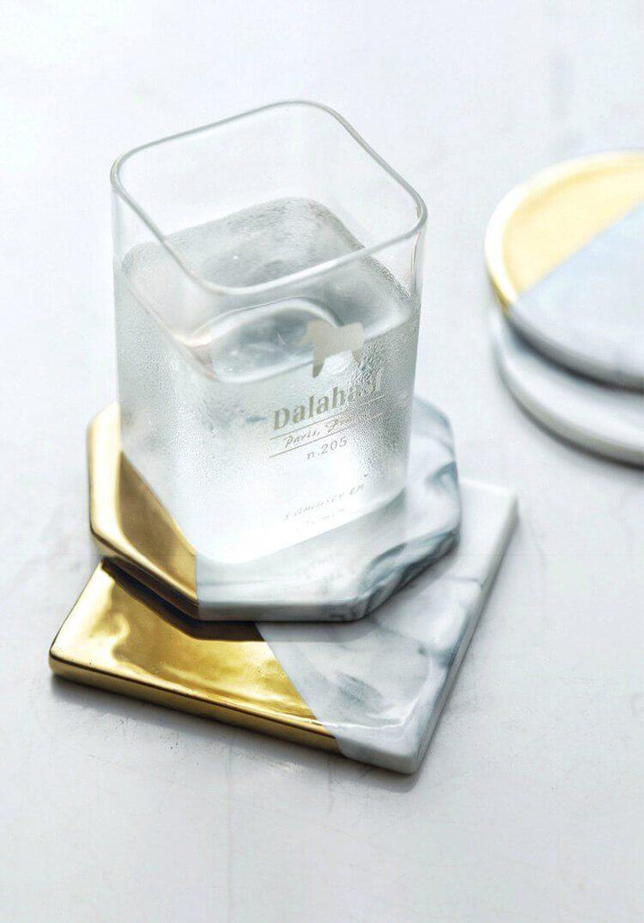 Lisslune | Luxury European Style Marble Stripes Ceramic Coaster
