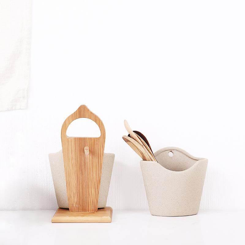 Lisslune | 2pcs Japan Style Ceramic Silverware Container