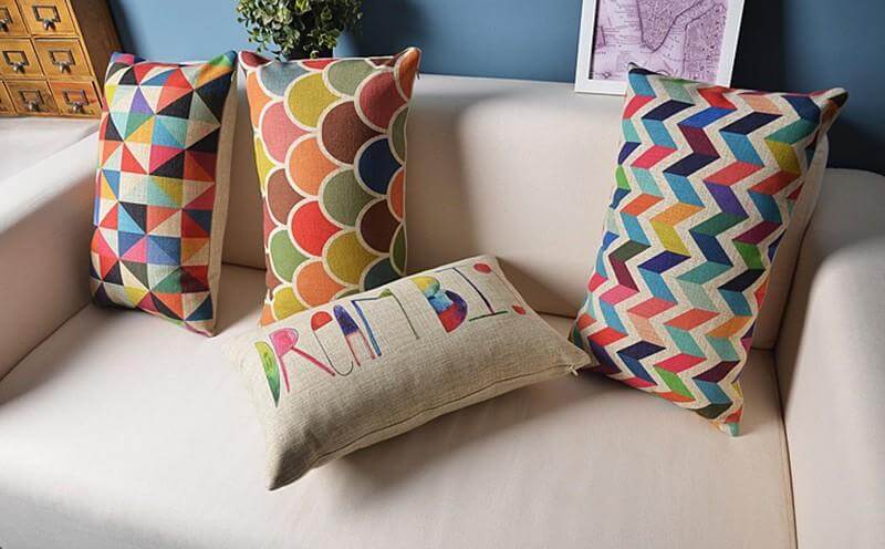 Lisslune | Geometric Lumbar Colorful Pillow Cushion Cover