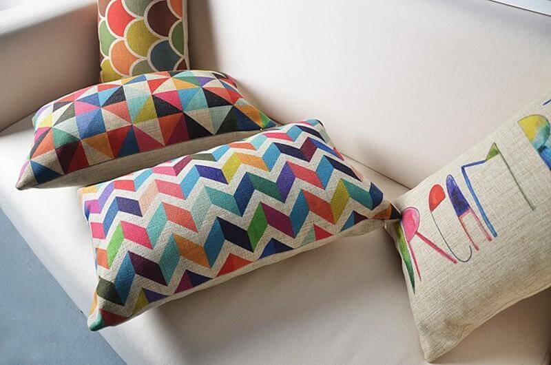 Lisslune | Geometric Lumbar Colorful Pillow Cushion Cover