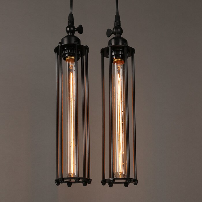 Lisslune | Pendant light in vintage country house style - Hanging lamp in iron cage style