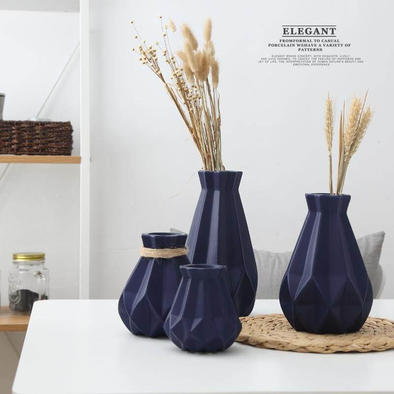 Lisslune | Modern Europe Brief Matt Diamond Porcelain Ceramic Vase