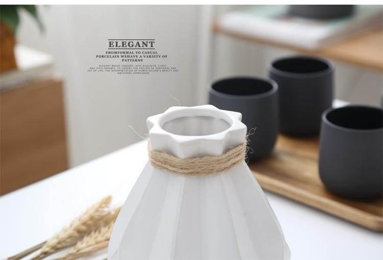 Lisslune | Modern Europe Brief Matt Diamond Porcelain Ceramic Vase
