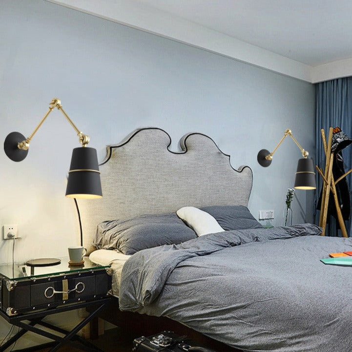 Lisslune | Nordic Iron Swing Long Arm Modern Wall Lamp