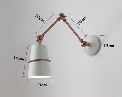 Lisslune | Nordic Iron Swing Long Arm Modern Wall Lamp