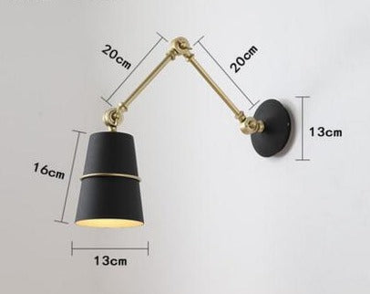 Lisslune | Nordic Iron Swing Long Arm Modern Wall Lamp