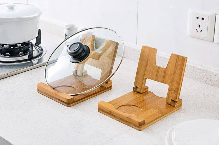 Lisslune | Cutting Board Foldable wooden pot lids holder