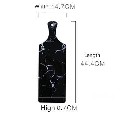 Lisslune | Luxury Ceramic Creative Marble Stripe Large Pizza Plate