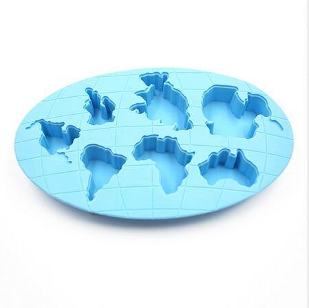 Lisslune | Earth Continents Silicone Ice Tray Mold