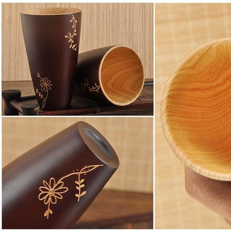 Lisslune | Natural Wooden Japanese Cup