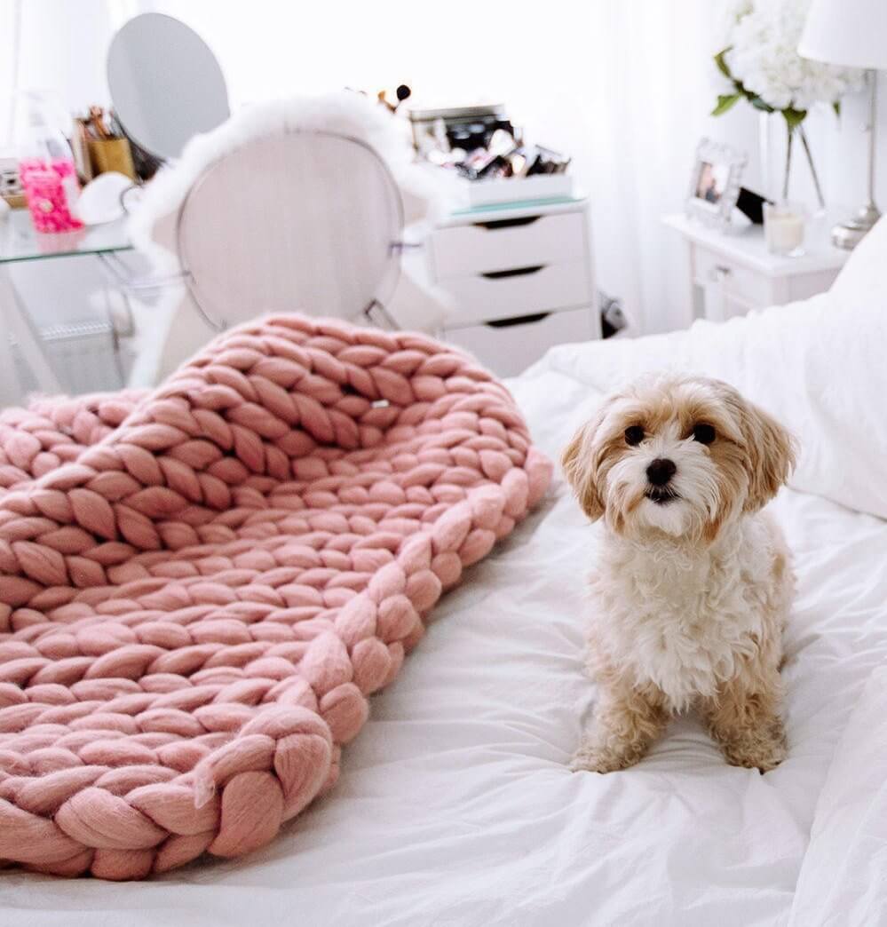 Lisslune | Thick Line Sofa Knitted Blanket