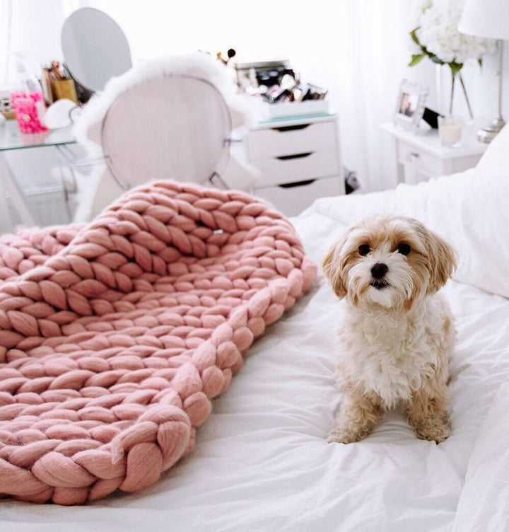 Lisslune | Thick Line Sofa Knitted Blanket