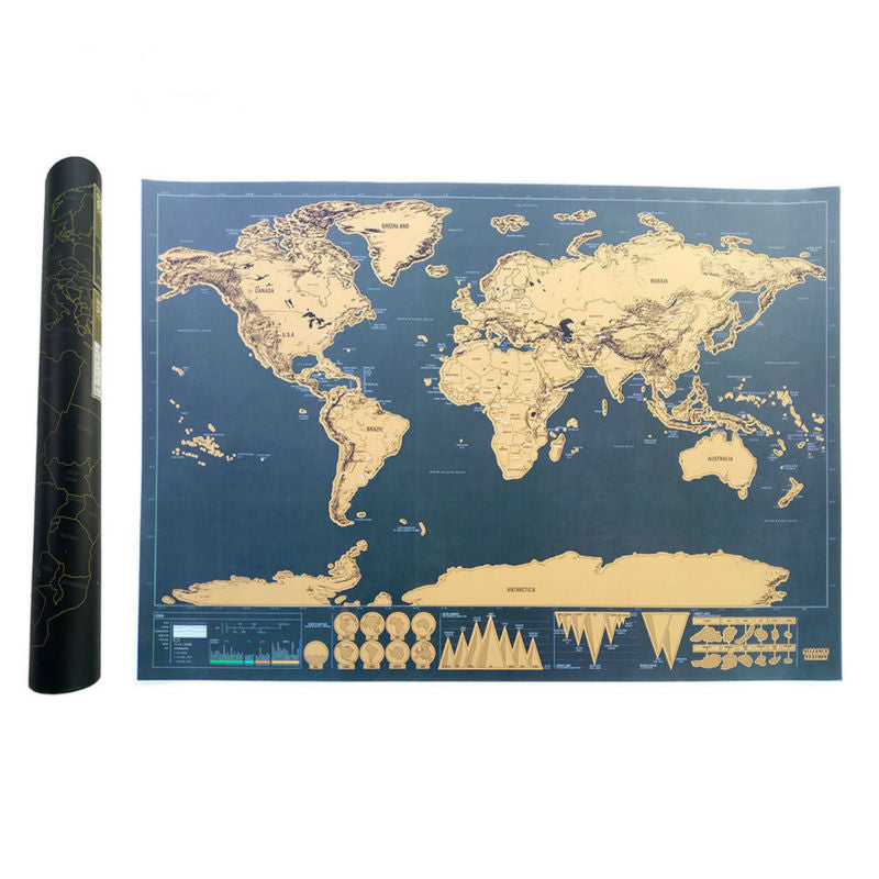 Lisslune | Scratch off World Map Poster
