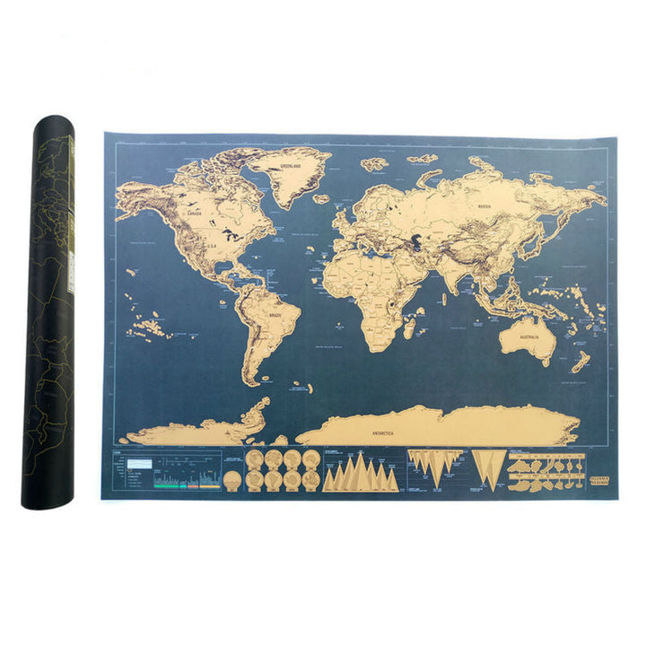 Lisslune | Scratch off World Map Poster