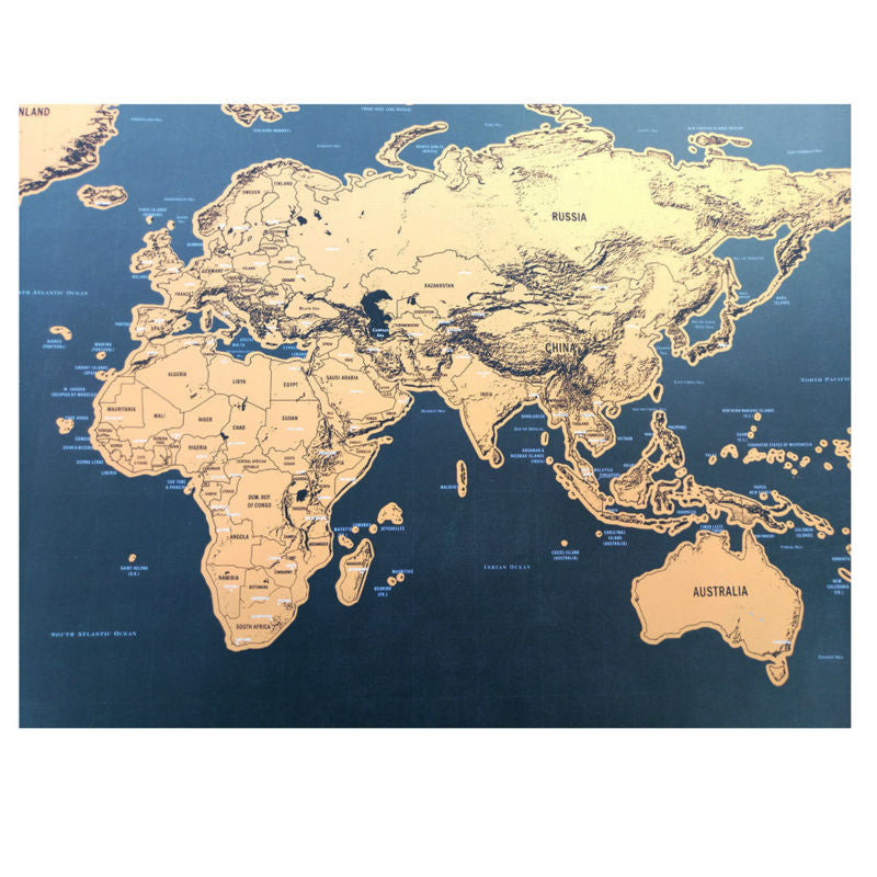 Lisslune | Scratch off World Map Poster