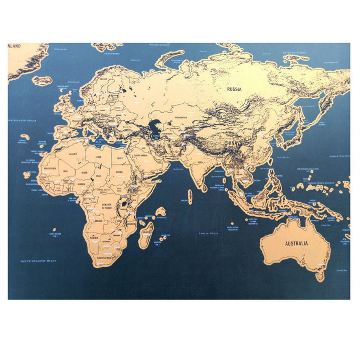 Lisslune | Scratch off World Map Poster