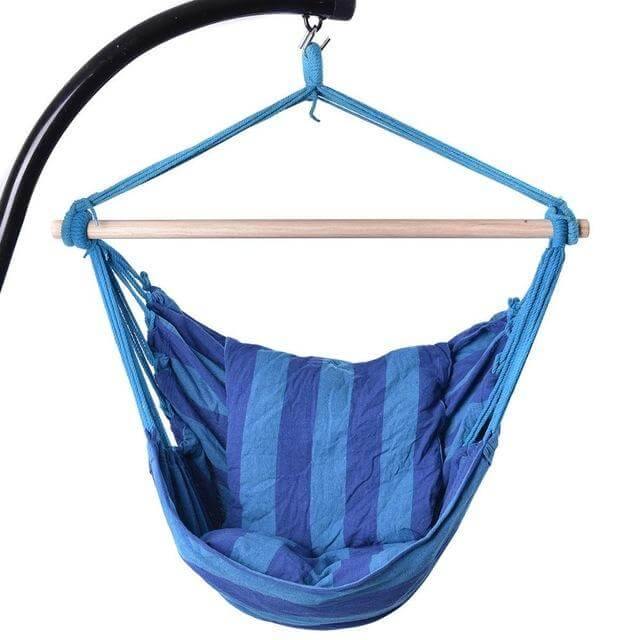 Lisslune | GardenSwing | Garden Hammock Patio Veranda Hanging Cotton Rope Swing Chair | Delightfully swinging in the garden
