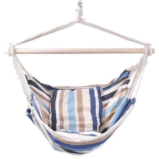 Lisslune | GardenSwing | Garden Hammock Patio Veranda Hanging Cotton Rope Swing Chair | Delightfully swinging in the garden