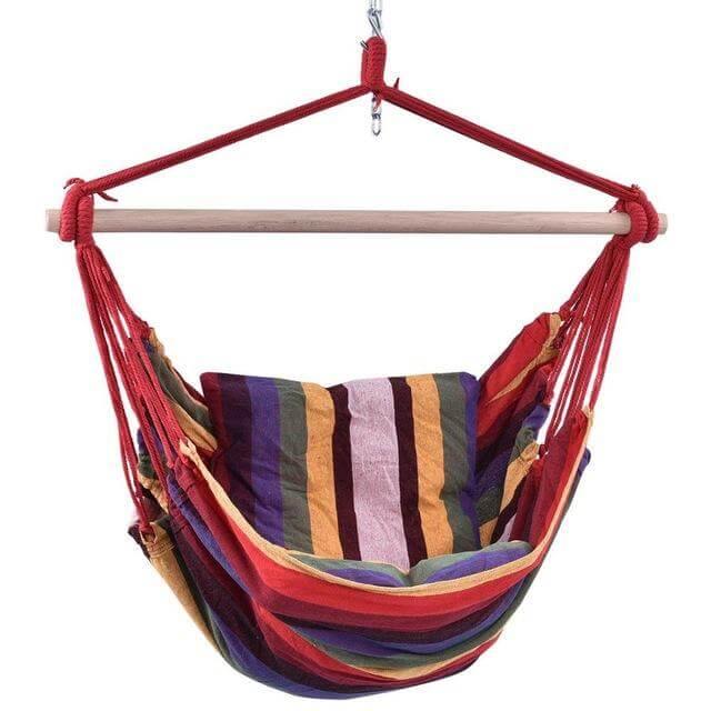Lisslune | GardenSwing | Garden Hammock Patio Veranda Hanging Cotton Rope Swing Chair | Delightfully swinging in the garden
