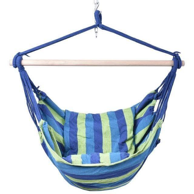 Lisslune | GardenSwing | Garden Hammock Patio Veranda Hanging Cotton Rope Swing Chair | Delightfully swinging in the garden