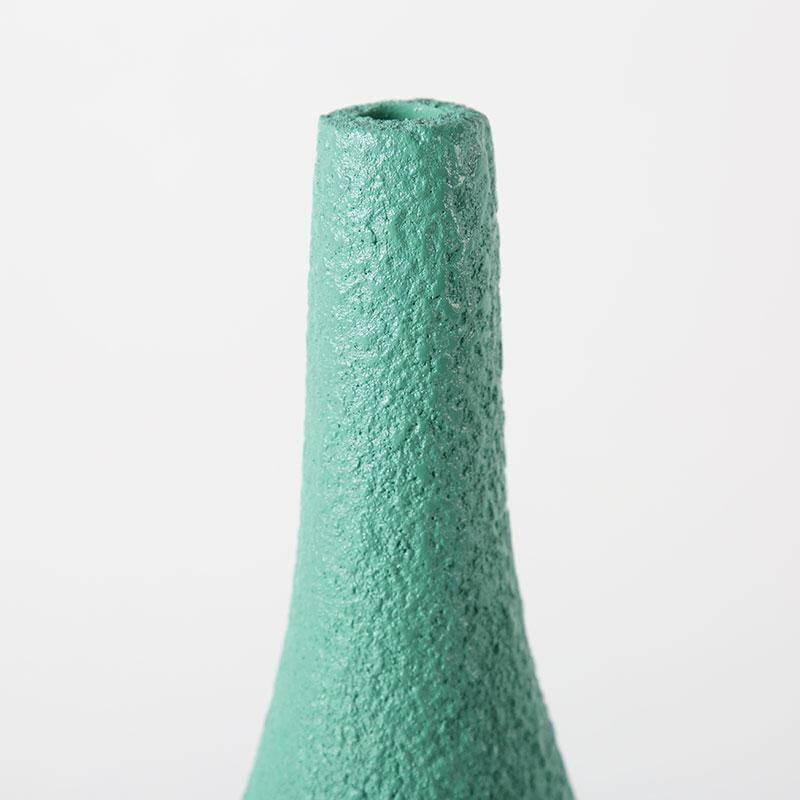 Lisslune | Interior Green Resin Flower Stone Vase for Home Decoration