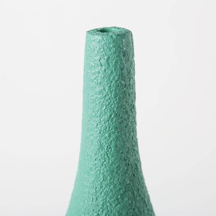 Lisslune | Interior Green Resin Flower Stone Vase for Home Decoration