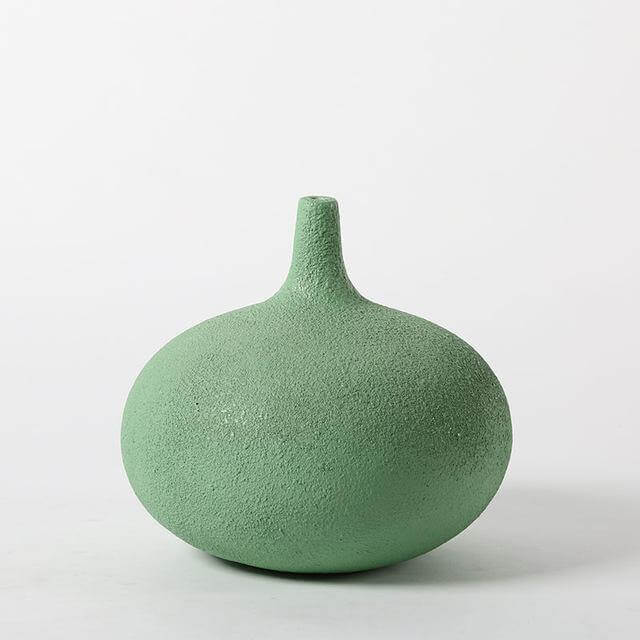 Lisslune | Interior Green Resin Flower Stone Vase for Home Decoration