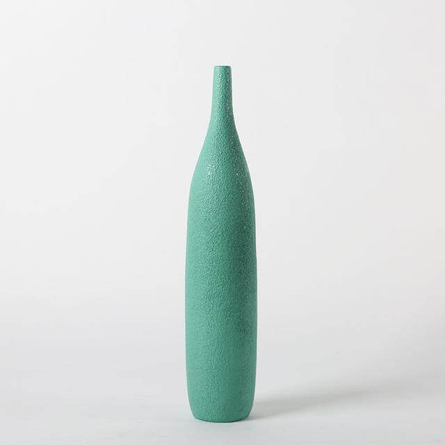 Lisslune | Interior Green Resin Flower Stone Vase for Home Decoration