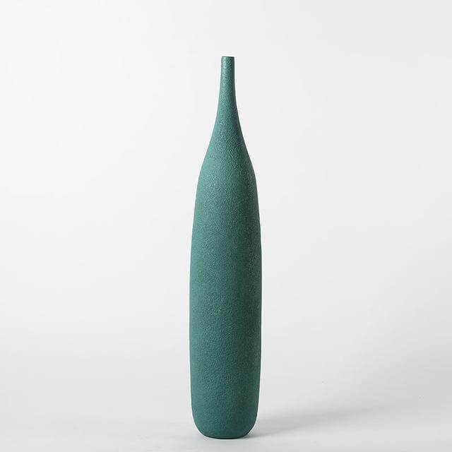 Lisslune | Interior Green Resin Flower Stone Vase for Home Decoration