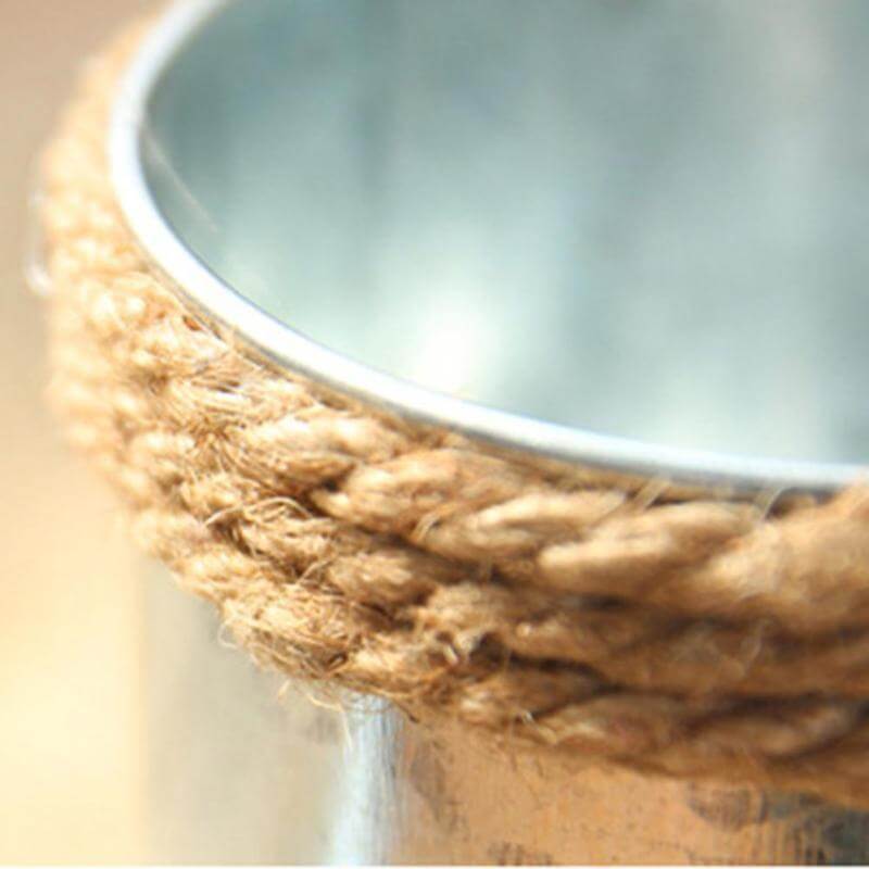 Lisslune | Vintage Mini Kettle Flowers Iron Bucket Vase