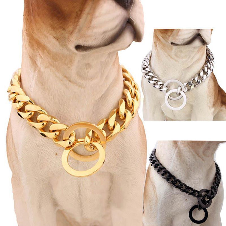 Lisslune | Big Hip Hop Chains Dog Collar 15mm