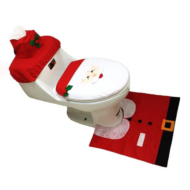 Lisslune | Christmas Toilet Seat Cover and Mat Set