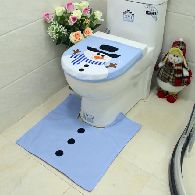 Lisslune | Christmas Toilet Seat Cover and Mat Set
