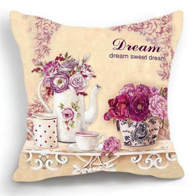 Lisslune | Luxury Flower Vase Cushion Cover Pillowcase