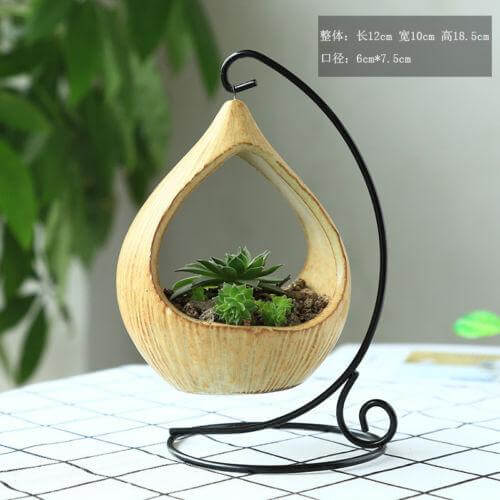 Lisslune | Flower Hanging Triangle Vase Container Pot