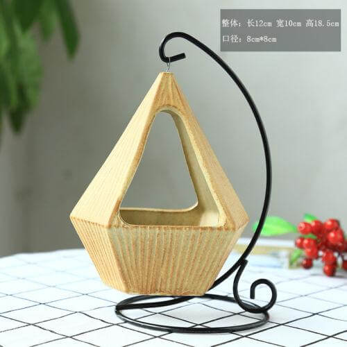 Lisslune | Flower Hanging Triangle Vase Container Pot