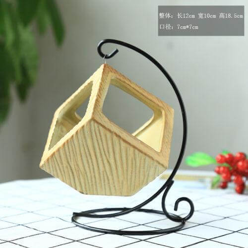 Lisslune | Flower Hanging Triangle Vase Container Pot